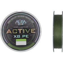 Albastar Active 8x 0.10MM 300M L.green 8 Örgü Ip Misina 8kg Çeker