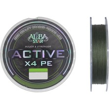 Albastar Active 4x 0.18MM 150M L.green 4 Örgü Ip Misina 16.8kg Çeker