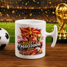 Bk Gift Kuzey Mekadonya Taraftar Temalı Dünya Futbol Kupası Tasarımlı Hammer Kupa Bardak-1