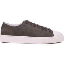 Shoetyle - Hakiki Nubuk Deri Haki Renk Erkek Sneaker - 666-0381
