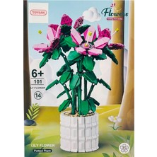 Toysan Flowers Saksılı Zambak Çiçeği Yapım Seti  1189 Parça