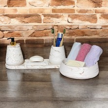 UltraMint Şık Mermer Desenli 5 Parça Banyo Seti, Estetik ve Fonksiyonel Tasarım