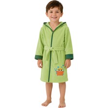 Organickid Towel Çocuk Yeşil Kuşaklı Bornoz