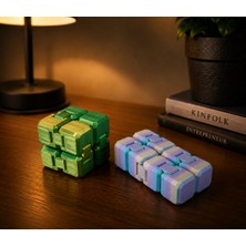 Middles&niddles Collection 2 Adet Infinity Cube Fidget Oyuncak | Hareketli Katlanabilir Küp | Stres Giderici Masaüstü Oyuncağı | 3D Baskı