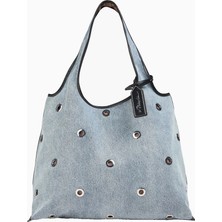 3.1 Phillip Lim Göz Delikli Denim Lüks Kadın Omuz Çantası