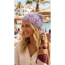 Talin Handmade El Yapımı Koton Pamuk Örgü Bandana – Çok Amaçlı Saç Bandanası, Bel Aksesuarı ve Yazlık Bohem Stil Aksesuar