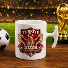 Bk Gift Türkiye Taraftar Temalı Dünya Futbol Kupası Tasarımlı Hammer Kupa Bardak-5 Tek Yürek Milli Takım Ruhu