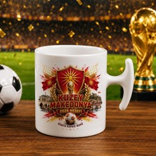 Bk Gift Kuzey Mekadonya Taraftar Temalı Dünya Futbol Kupası Tasarımlı Hammer Kupa Bardak-4