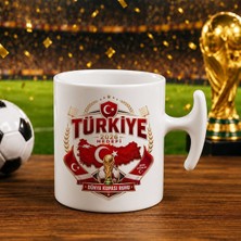 Bk Gift Türkiye Taraftar Temalı Dünya Futbol Kupası Tasarımlı Hammer Kupa Bardak-2 Tek Yürek Milli Takım Ruhu