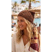 Talin Handmade El Yapımı Koton Pamuk Örgü Bandana – Çok Amaçlı Saç Bandanası, Bel Aksesuarı ve Yazlık Bohem Stil Aksesuar