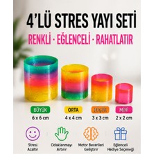 LRS Store 4'lü Renkli Stres Yayı Seti | Yay Oyuncağı Slinky Oyuncak | 4 Farklı Boy | Masa Oyuncağı Duyusal ve Rahatlatıcı Oyuncak