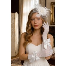 Zurafa Shop Beyaz Retro Nikah ve Davet Seti - 1920’LER Gatsby Temalı 2li Set