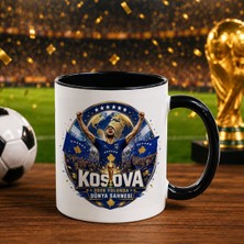 Bk Gift Kosova Taraftar Temalı Dünya Futbol Kupası Tasarımlı Siyah Kupa Bardak-4