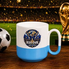 Bk Gift Kosova Taraftar Temalı Dünya Futbol Kupası Tasarımlı Mavi Joyful Kupa Bardak-4
