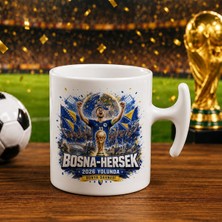 Bk Gift Bosna-Hersek Taraftar Temalı Dünya Futbol Kupası Tasarımlı Hammer Kupa Bardak-3