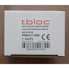 Tbloc FDB 4 x 7-125A Dört Kutuplu Dağıtım Bloğu