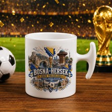 Bk Gift Bosna-Hersek Taraftar Temalı Dünya Futbol Kupası Tasarımlı Hammer Kupa Bardak-2