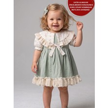 Aysskids Nia Vintage Bohem Fisto Dantelli Bayramlık Özel Gün Kız Bebek Elbise
