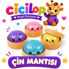 Cicilop Mini Figür Çin Mantısı Eğlenceli Stres Topu 7+ Yaş İçin Sevimli Tasarım Hediyelik