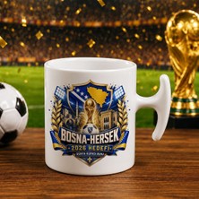 Bk Gift Bosna-Hersek Taraftar Temalı Dünya Futbol Kupası Tasarımlı Hammer Kupa Bardak-4