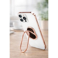 Mycell 360 Derece Döner Telefon Yüzüğü Standlı Yapışkanlı Telefon Tutucu Aparat