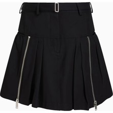 3.1 Phillip Lim Kemerli Pamuk Karışımlı Lüks Tasarım Kadın Mini Etek