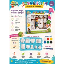 Hediye Sepeti 1643 Minik Sanatçılar Taş Tozu Obje Boyama Seti – 10 Figür, 6 Boya, 1 Fırça (Komple Set)