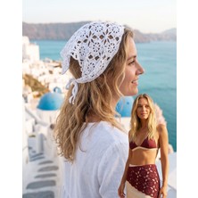 Talin Handmade El Yapımı Koton Pamuk Örgü Bandana – Çok Amaçlı Saç Bandanası, Bel Aksesuarı ve Yazlık Bohem Stil Aksesuar