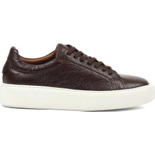 Celal Gültekin Erkek Kahverengi Kalın Tabanlı Deri Sneaker