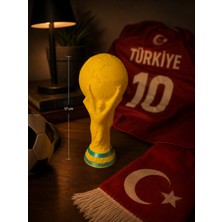 Middles & Niddles Collection Middles&niddles Collection 17 cm Dünya Kupası Temalı Dekoratif Kupa | 3D Baskı Masaüstü Futbol Dekoru | Futbol Severlere Hediye