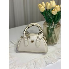 Huma Çanta Kadın Fular Detaylı Yarım Ay El ve Omuz Çantası