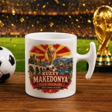 Bk Gift Kuzey Mekadonya Taraftar Temalı Dünya Futbol Kupası Tasarımlı Hammer Kupa Bardak-2