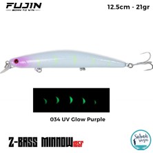 Fujin Z-Bass Minnow 125F 12.5cm 21GR #034 Glow Purple Maket Balık