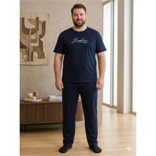 Erkek Büyük Beden Penye Yazlık Pijama Takım