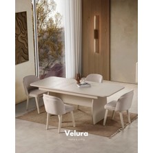 Velura Home & Living Eylül Yemek Masası (Sadece Masa) (Krem)