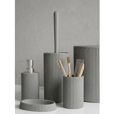 UltraMint 5 Parça Yuvarlak Banyo Seti, Temizlik ve Düzen Için Ideal