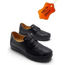 Magic Shoes Kadın Lastik Bağçıklı Tamamen Hakiki Deri Comfort Tam Ortopedik Anne Ayakkabısı