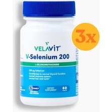 Velavit V- Selenium 200 - Selenyum Içeren - 60 Tablet - 3 Adet (Toplam 180 Tablet)