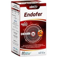 Nbt Life Endofer 30 Kapsül Yetişkinler Için Demir ve C Vitamini Içeren Takviye Edici Gıda