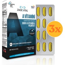 Zade Vital A Vitamini 30 Kapsül - 3 Adet (Toplam 90 Kapsül)