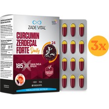 Zade Vital Curcumin Zerdeçal Forte Daily 60 Kapsül - 3 Adet (Toplam 180 Kapsül)