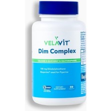 Velavit Dim Complex - Dim Takviyesi - 30 Tablet - Dezenfektan Hediyeli (%72 Alkol)