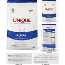 Unique Renal Veterinary Prescription Diet Köpek Maması 3 kg