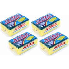 4 Adet Jumbo Boy Endüstriyel Çok Amaçlı Bulaşık Süngeri  13X8X4 cm Mariposa Secret