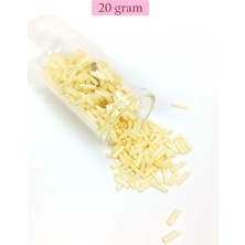 Royaleks Uzun Boru Kesme Boncuk Çap 2mm Uzunluk 10 mm - 20 Gram - Krem - BNC234 Mariposa Secret