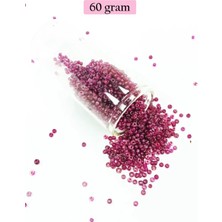 Royaleks Dökme Cam Kum Boncuk (11/0) 2 mm - 60 Gram -  Mor - BNC040 Mariposa Secret