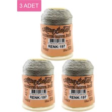 3 Adet Altınbaşak Oya ve Dantel Ipi 20 gr - Royaleks - No: 197 Mariposa Secret