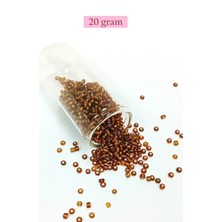 Royaleks Dökme Cam Kum Boncuk (8/0) 3 mm - 20 Gram - Şeffaf Kahve - BNC157 Mariposa Secret