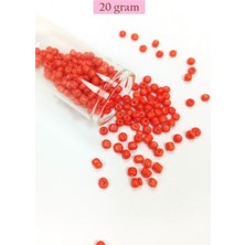 Royaleks Dökme Cam Kum Boncuk Büyük Boy (6/0) 4 mm - 20 Gram - Turuncu - BNC101 Mariposa Secret