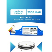 Electroll Beko Rs 2121 Uyumlu Batarya (Orjinal Kapasite) 2500MAH Pil Robot Süpürge Bataryası Değişimi